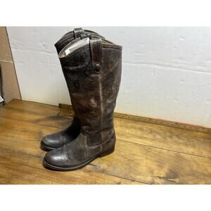 Frye Melissa Button Boots Size 7 B Glazed Distressed Leather Style 77164